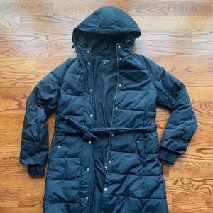 JCrew Mercantile Tie-Waist Puffer Coat - Size M